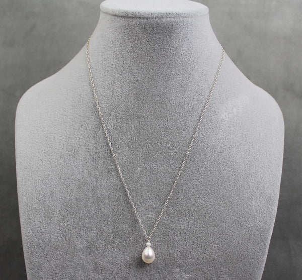 Simple Pearl Pendant Necklace | Fine Cultured Freshwater Cultured Jewelry | Real Pearl Drop Necklace Jewelry,Necklace,Choker Bourdage Pearl Jewelry    sherri bourdage