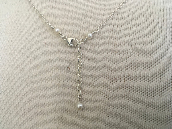 Real Freshwater Pearl Pendant Necklace | Five Pearl Choker | Bridesmaid Gift | 30th Birthday Gift for Her Jewelry, Necklace, Choker Bourdage Pearl Jewelry    sherri bourdage