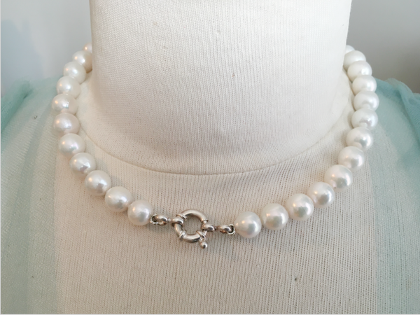 Single Strand Pearl Choker Necklace | 9mm Cultured Freshwater Pearl | Professional Jewelry Jewelry,Necklace,Choker Bourdage Pearl Jewelry    sherri bourdage