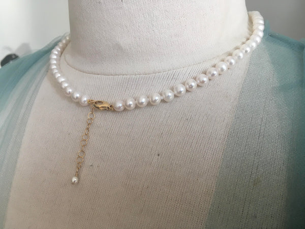 Classic Pearl Choker Strand Cultured Freshwater Pearls 6-6.5mm | Adjustable Clasp Jewelry, Necklace, Choker Bourdage Pearl Jewelry    sherri bourdage