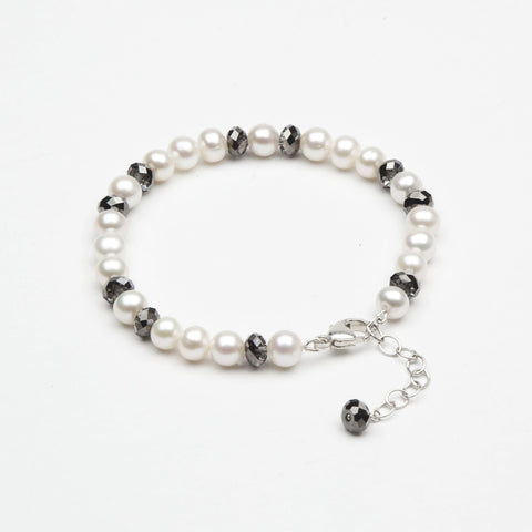 Black & White Tuxedo Pearl Bracelet | Freshwater Cultured Pearls Jewelry,Bracelet Bourdage Pearl Jewelry    sherri bourdage