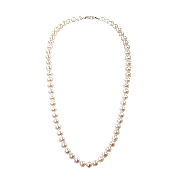 Classic Pearl Choker Strand Cultured Freshwater Pearls 7mm Fine Quality | 30th Anniversary Gift Jewelry, Necklace, Choker Bourdage Pearl Jewelry    sherri bourdage