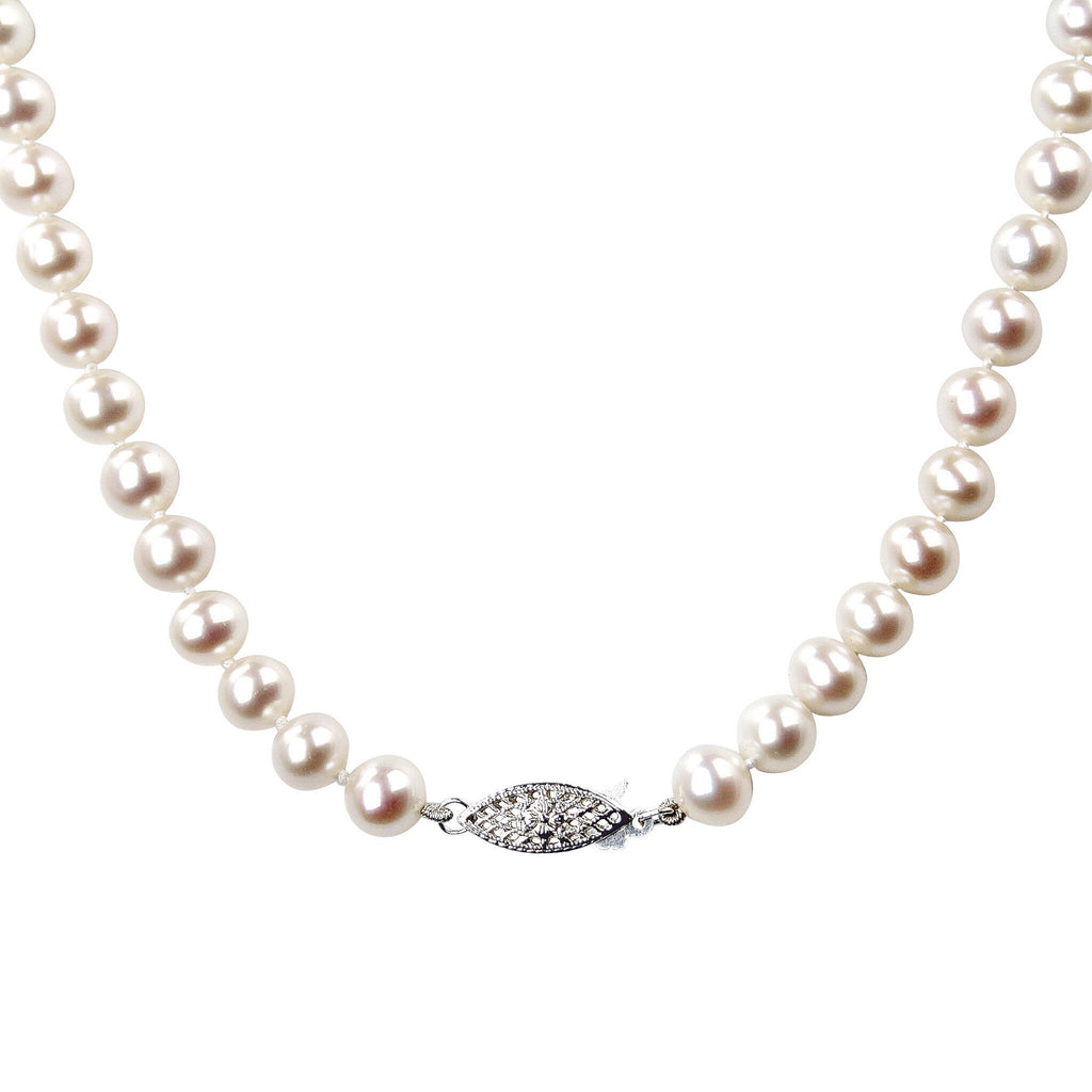 One Pearl necklace with a Single Pearl Pendant- Silver 925 – Artiby.com
