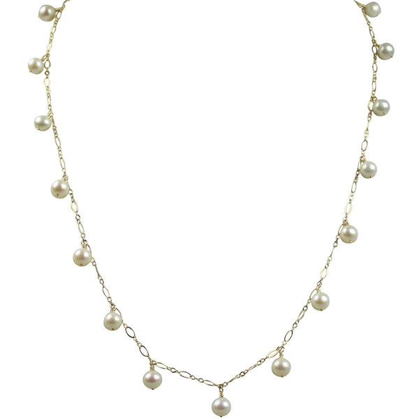 Real Pearl Dainty Choker Necklace | Professional Jewelry | Pearls on Chain Jewelry,Necklace,Choker Bourdage Pearl Jewelry 14K Gold Fill 15"  sherri bourdage
