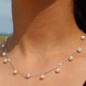 Real Pearl Dainty Choker Necklace | Professional Jewelry | Pearls on Chain Jewelry,Necklace,Choker Bourdage Pearl Jewelry    sherri bourdage