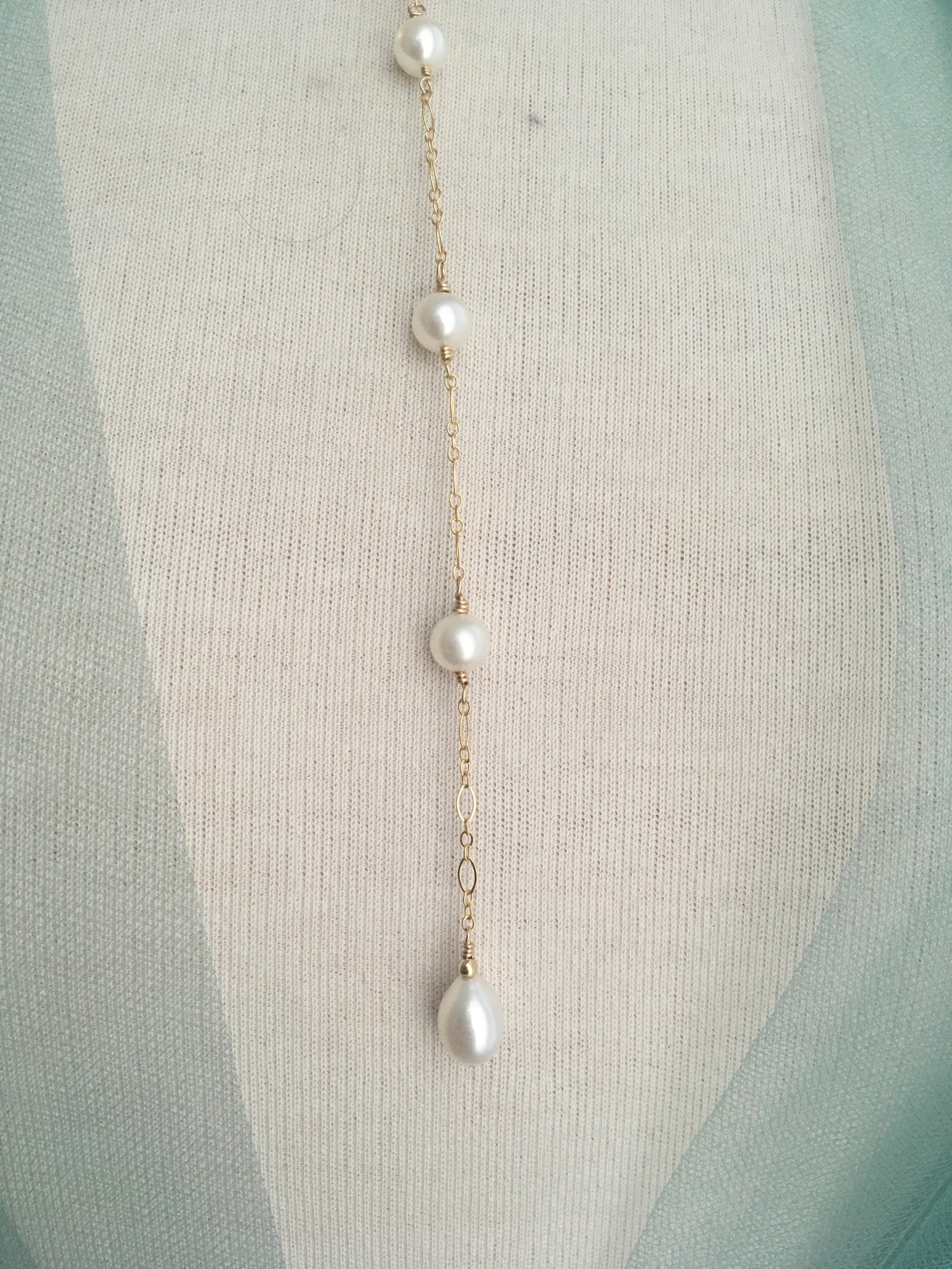 【HYERES LOR】22FW★ Noailles 14K Pearl Station Necklace 4mm HYERES LOR】22FW☆ Noailles 14K Pearl Bead Necklace 4mm