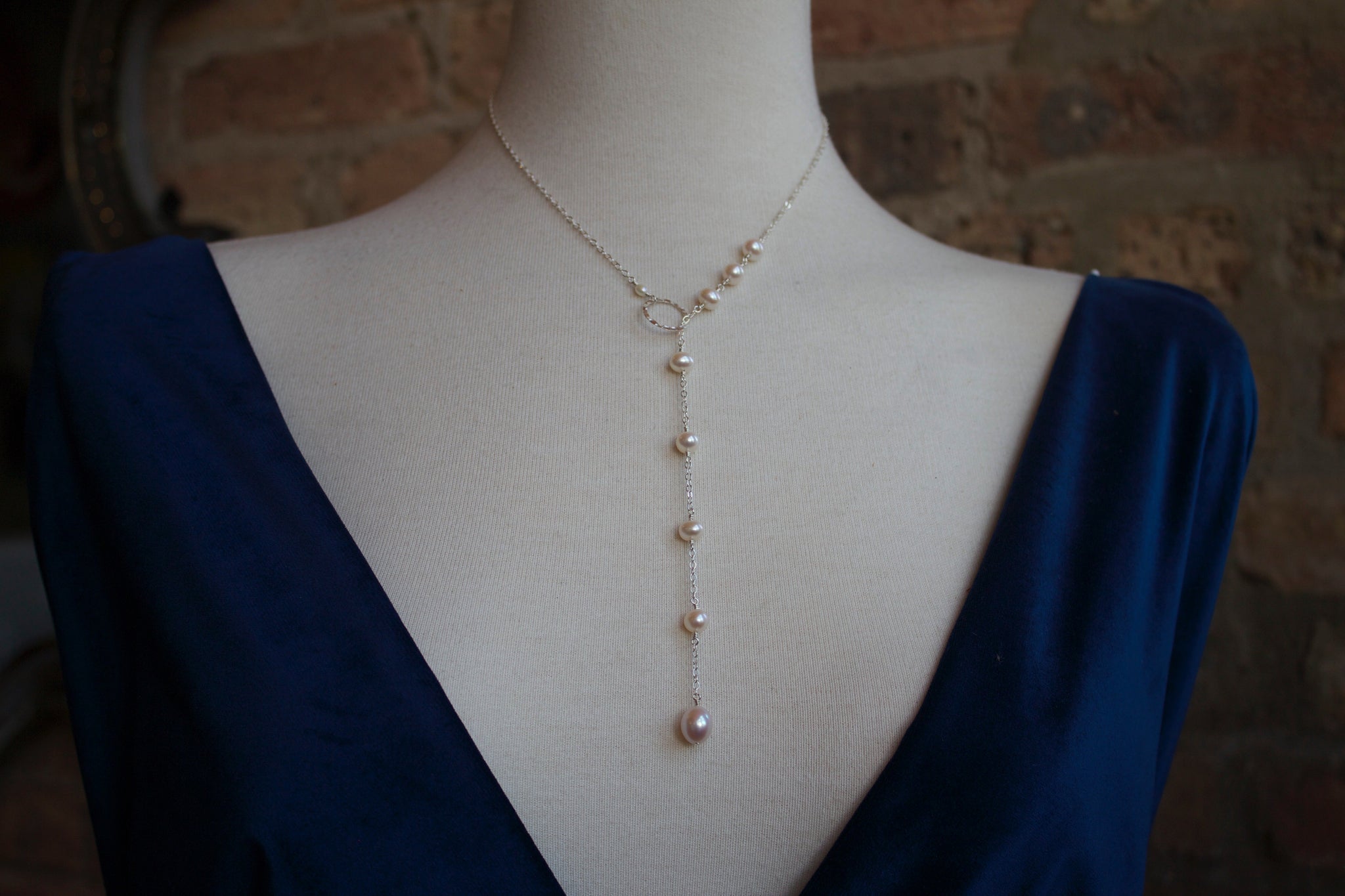 Long pearl station necklace 2025