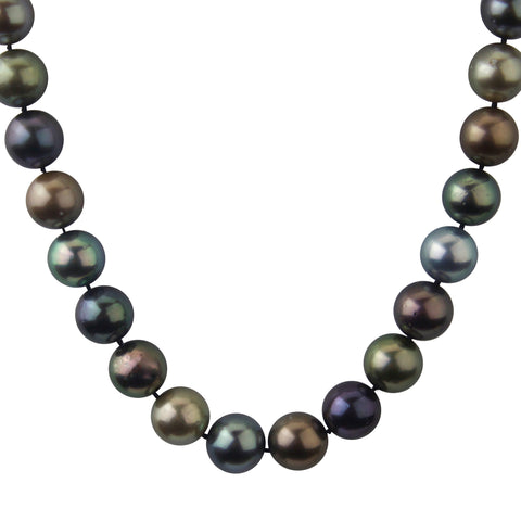 Multicolor Cultured 8-9mm Tahitian Pearl Single Strand Choker Necklace Jewelry,Necklace,Choker Bourdage Pearl Jewelry    sherri bourdage