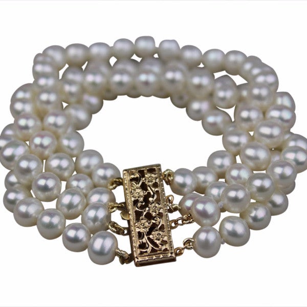 Effy Cultured Freshwater Pearl (8mm & 9mm) Coil Bracelet | CoolSprings  Galleria