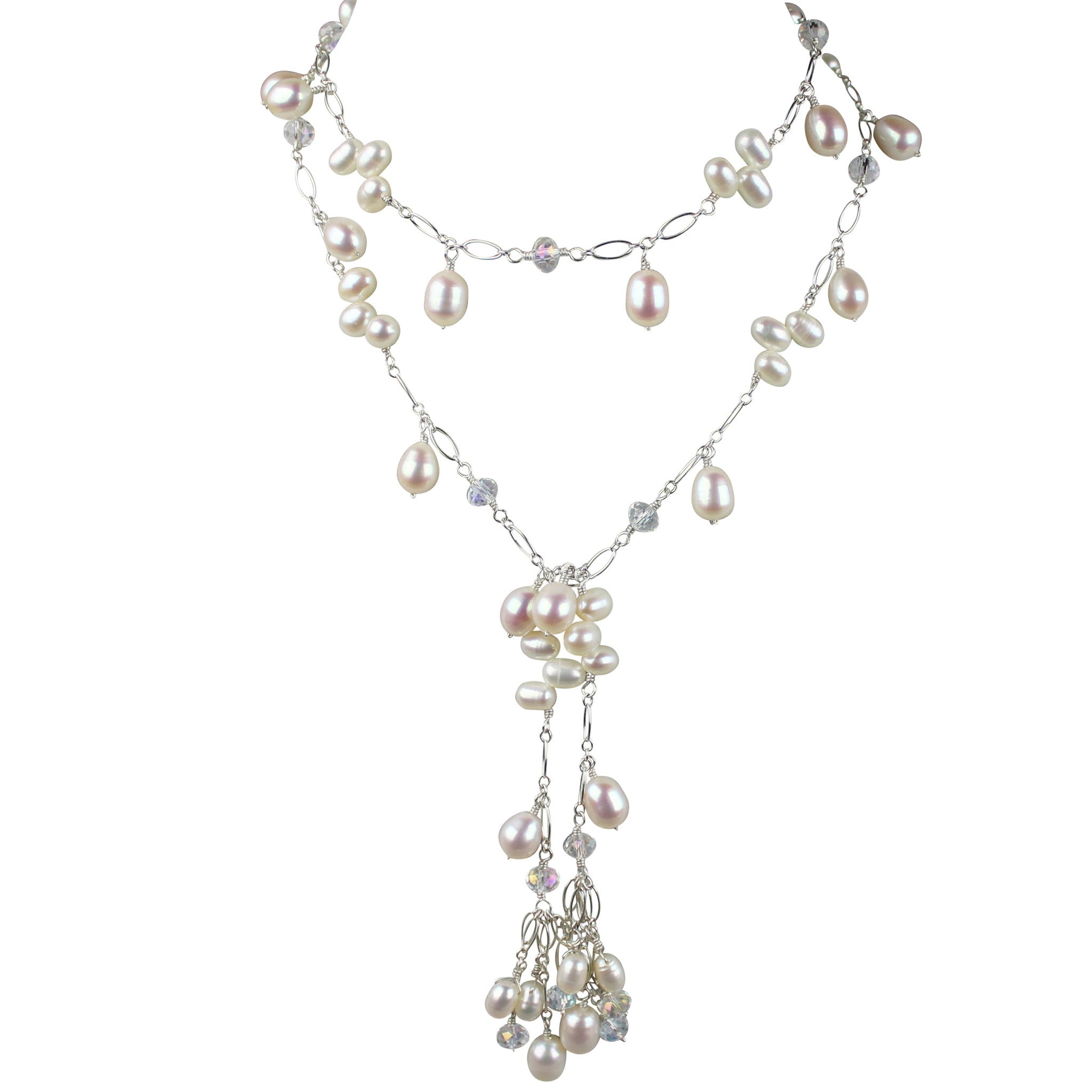 Victoria Ivory Pearl and Sterling Silver Lariat – Bourdage