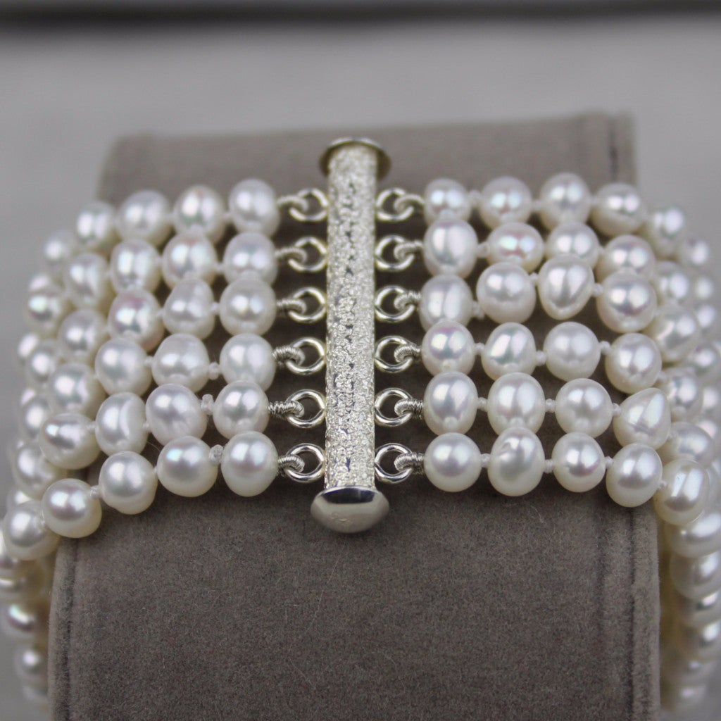 Pearl Cuff Bracelet Six Strand Jewelry,Bracelet Bourdage Pearl Jewelry    sherri bourdage