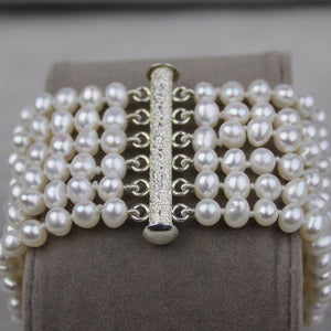 Pearl Cuff Bracelet Six Strand Jewelry,Bracelet Bourdage Pearl Jewelry    sherri bourdage