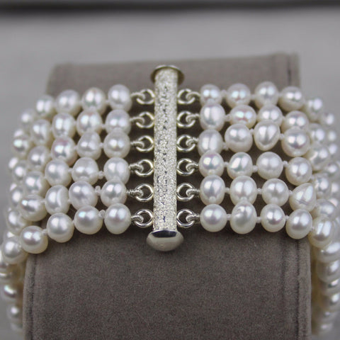 Pearl Cuff Bracelet Six Strand Jewelry,Bracelet Bourdage Pearl Jewelry    sherri bourdage