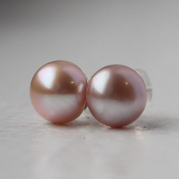 Pink Earrings (8mm) | Cultured Freshwater Stud Earrings Jewelry,Earrings Bourdage Pearl Jewelry    sherri bourdage