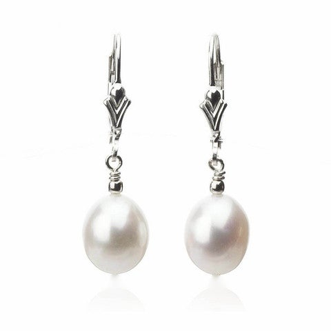 Simple Real Pearl Drop Earrings Authentic Freshwater Cultured Pearls Classy Gift For Women Under 50